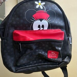 Disney Minnie Mouse Black Polka Dot Mini Backpack – Cute Casual Everyday Bag